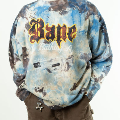 BAPE Tie Dye Boombox Crewneck Multicolor
