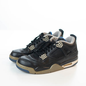 Nike Air Jordans 4  Black Leather Jordan 4 Retro Motorsports Alternate Sneakers