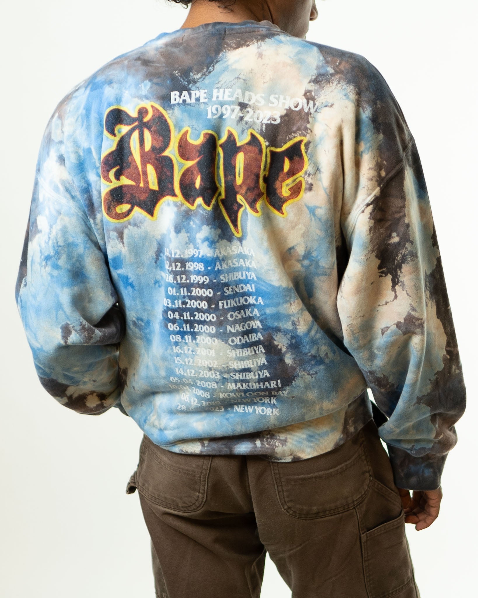 BAPE Tie Dye Boombox Crewneck Multicolor