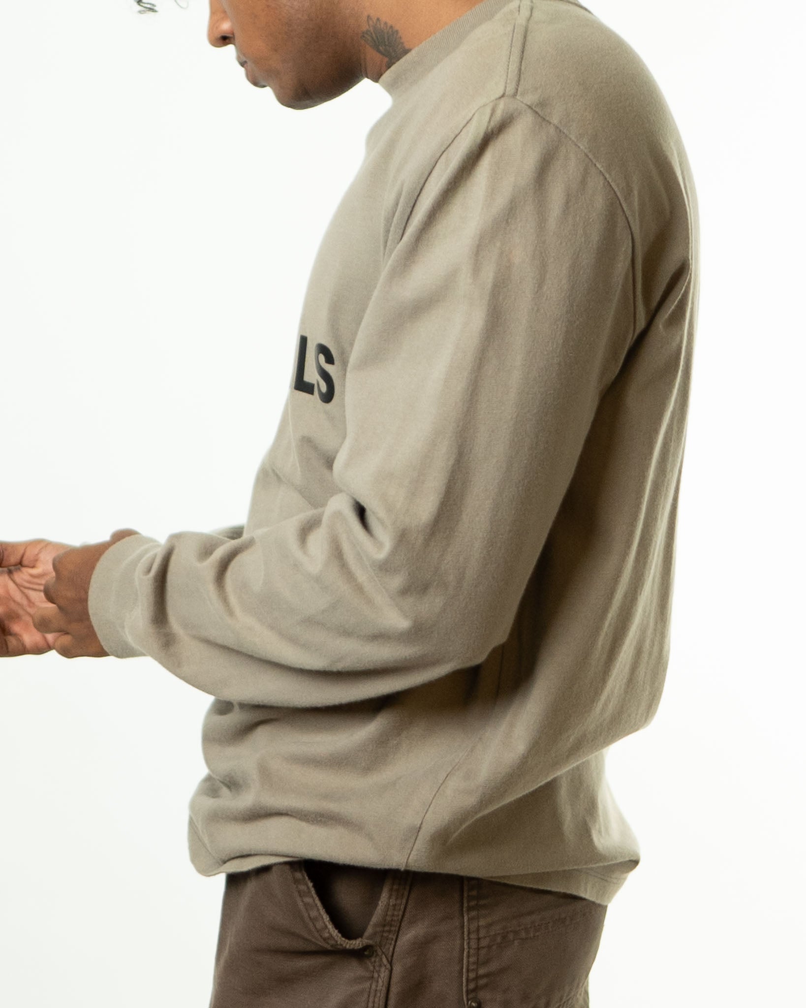 Fear Of God Essentials SS22 Long Sleeve T-Shirt 'Dark Oatmeal'