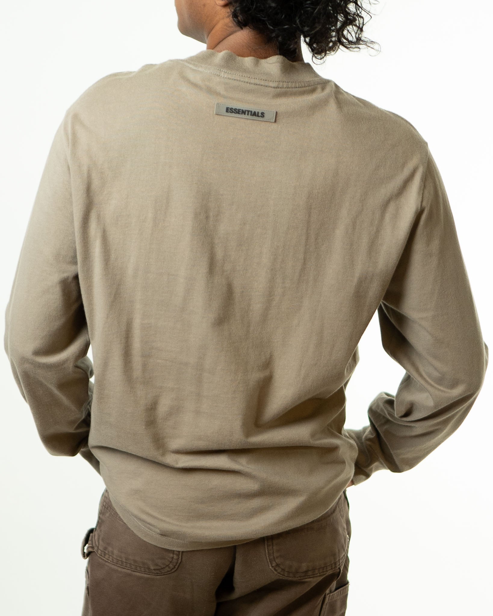 Fear Of God Essentials SS22 Long Sleeve T-Shirt 'Dark Oatmeal'