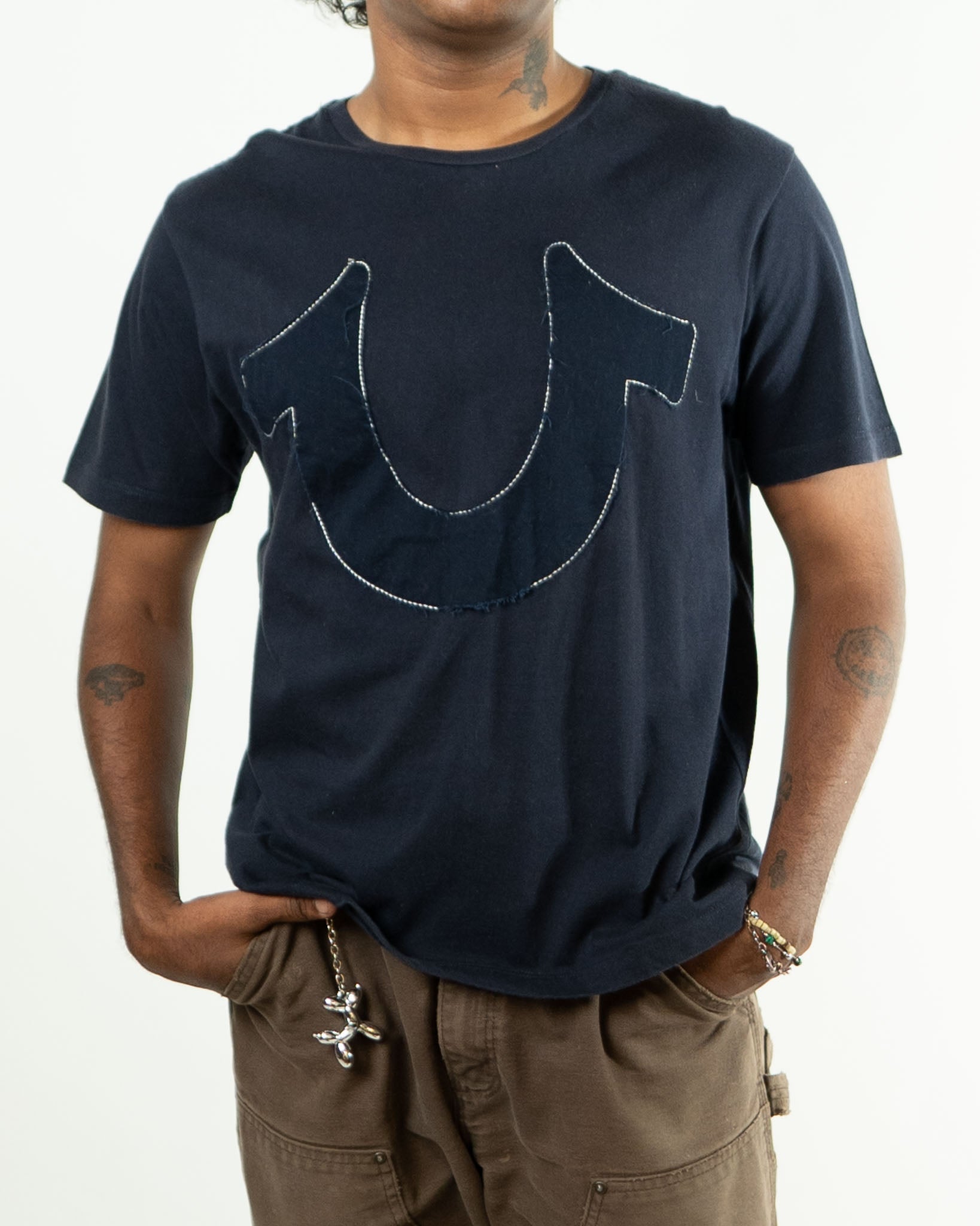True Religion Men's Logo Regular Fit T-Shirt
