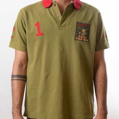 Hackett Regular Fit Army Team Polo T-Shirt