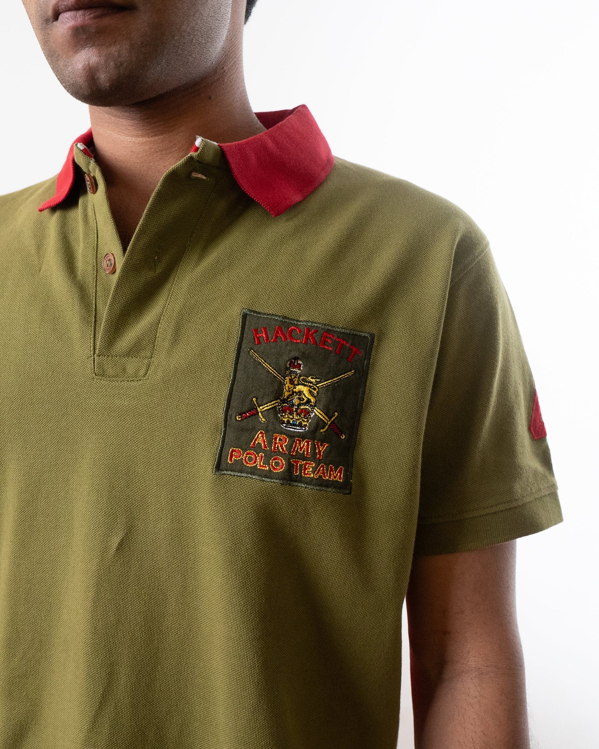 Hackett Regular Fit Army Team Polo T-Shirt
