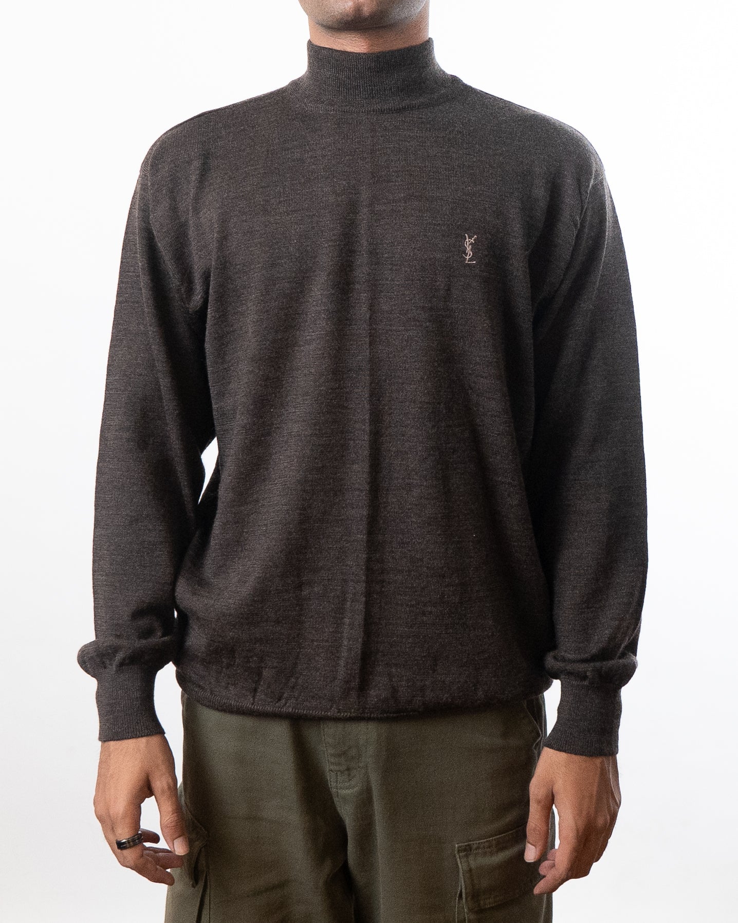 Yves Saint Laurent Turtleneck Sweater - Brown