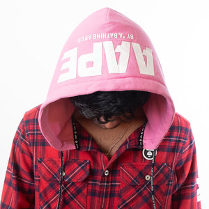 Aape By A Bathing Ape  Hooded Jacket Shirt Red Combo