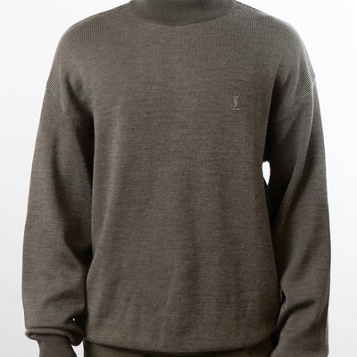 Yves Saint Laurent Turtle Neck Striped Sweater