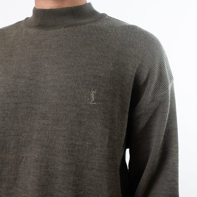 Yves Saint Laurent Turtle Neck Striped Sweater
