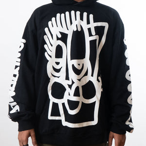 Jaywalking Art Face Hoodie