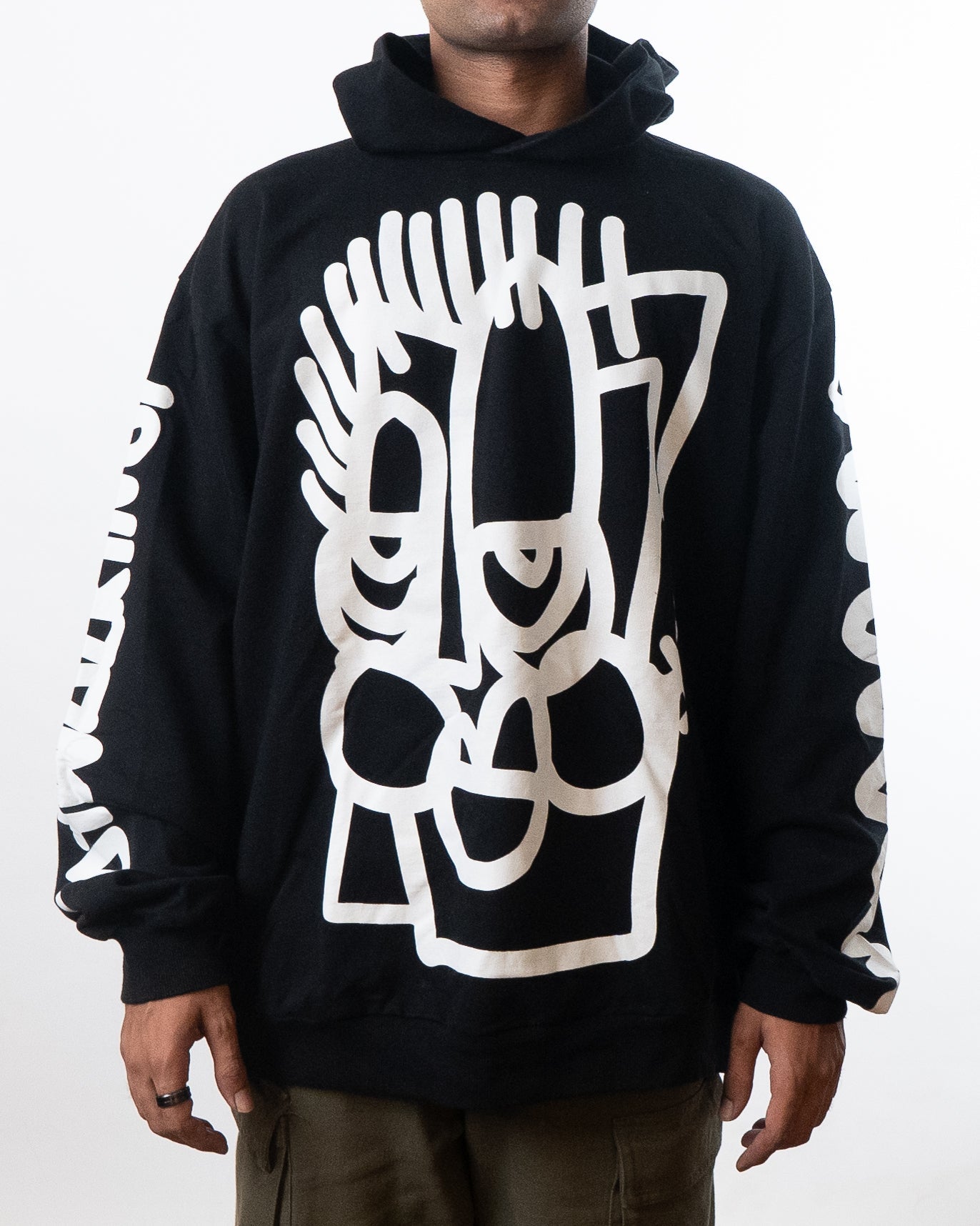 Jaywalking Art Face Hoodie