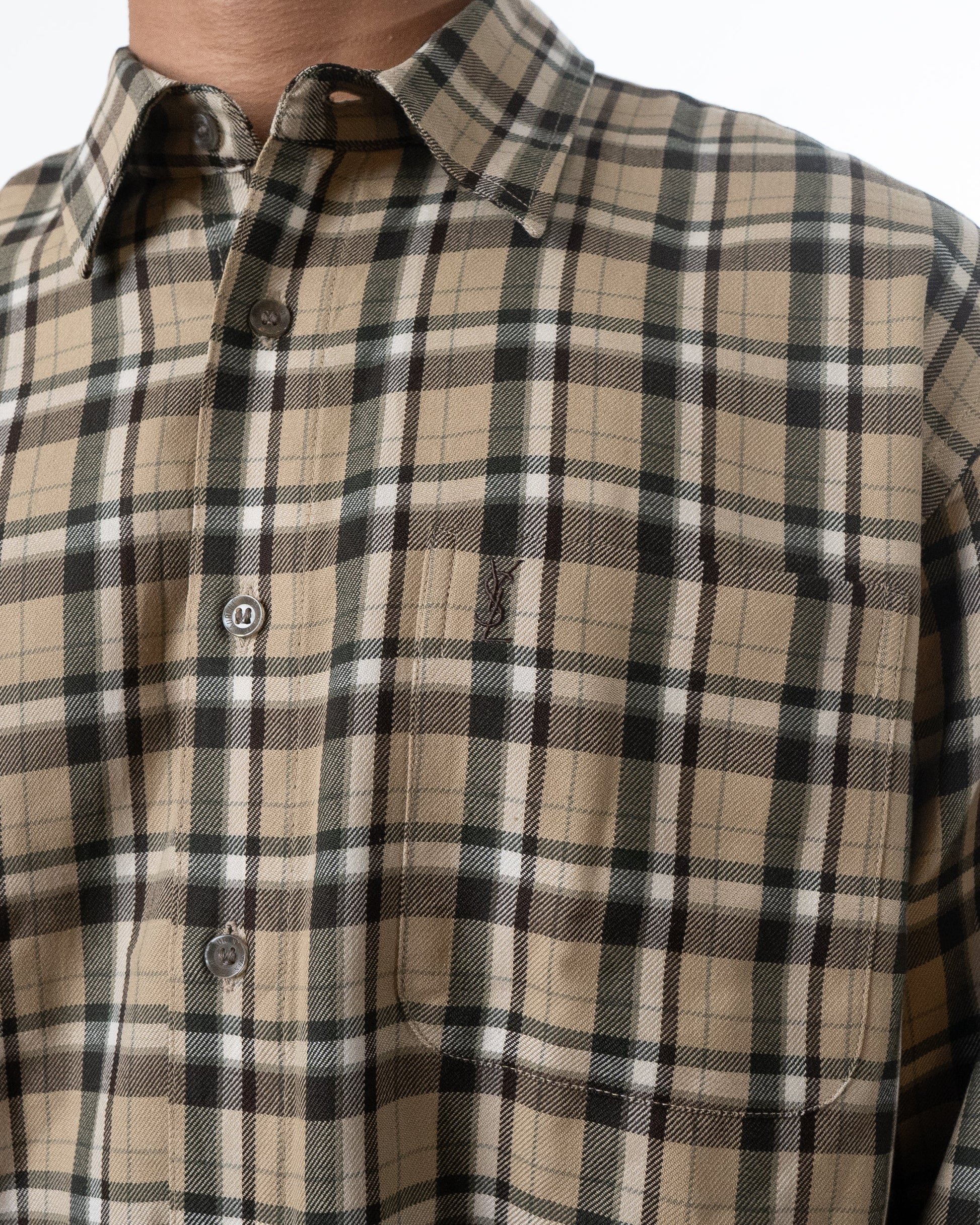 Yves Saint Laurent Flannel Oversized Shirt