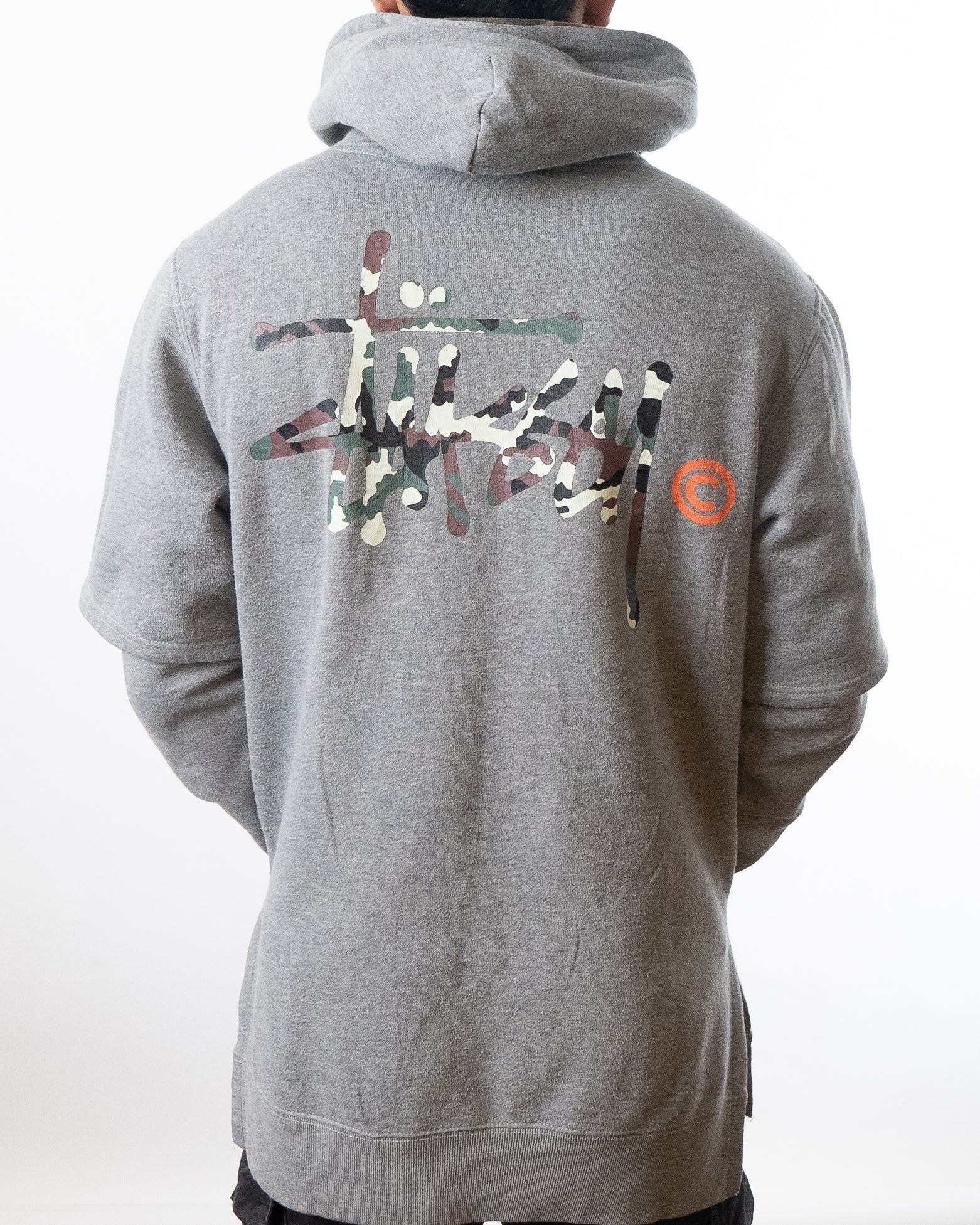 Stussy Grey Camo Hoodie