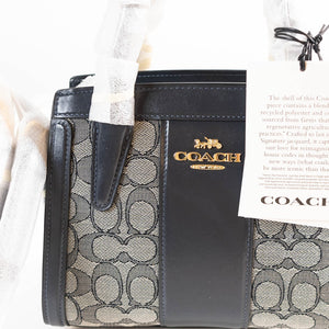 Coach Andrea Carryall Bag In Signature Jacquard- Midnight Navy -DS