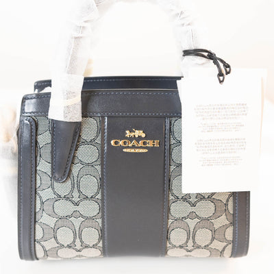 Coach Andrea Carryall Bag In Signature Jacquard- Midnight Navy -DS