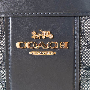 Coach Andrea Carryall Bag In Signature Jacquard- Midnight Navy -DS