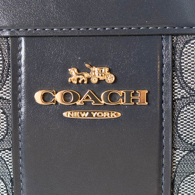Coach Andrea Carryall Bag In Signature Jacquard- Midnight Navy -DS