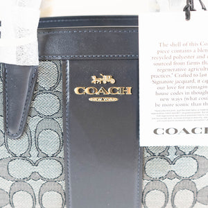 Coach Andrea Carryall Bag In Signature Jacquard- Midnight Navy -DS