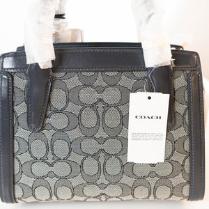 Coach Andrea Carryall Bag In Signature Jacquard- Midnight Navy -DS