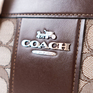 Coach Andrea Carryall Bag In Signature Jacquard- Oak-Maple -DS