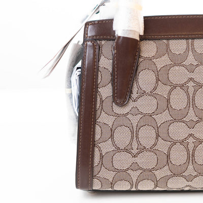 Coach Andrea Carryall Bag In Signature Jacquard- Oak-Maple -DS