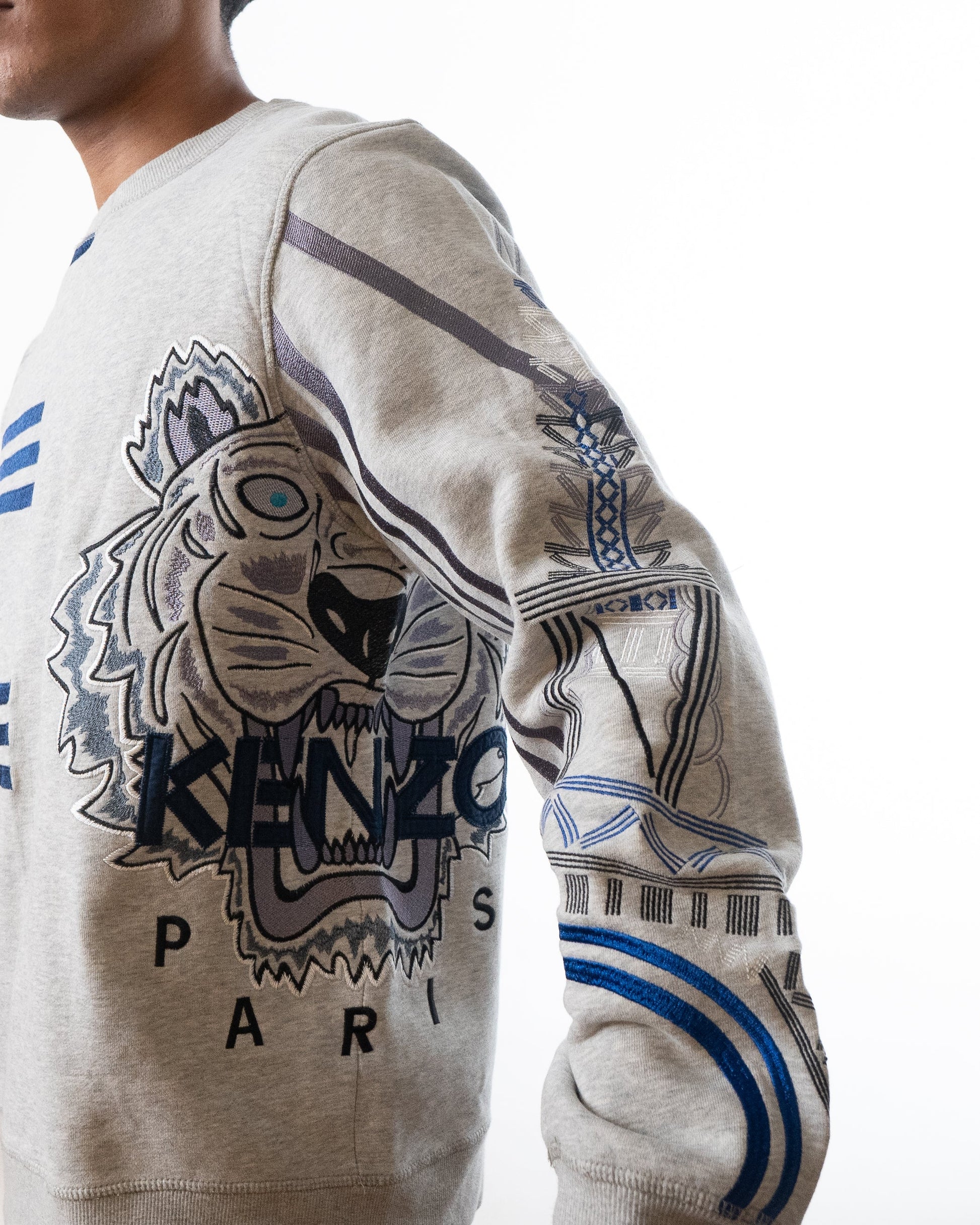 Kenzo Paris Crewneck Tiger Logo Sweatshirt