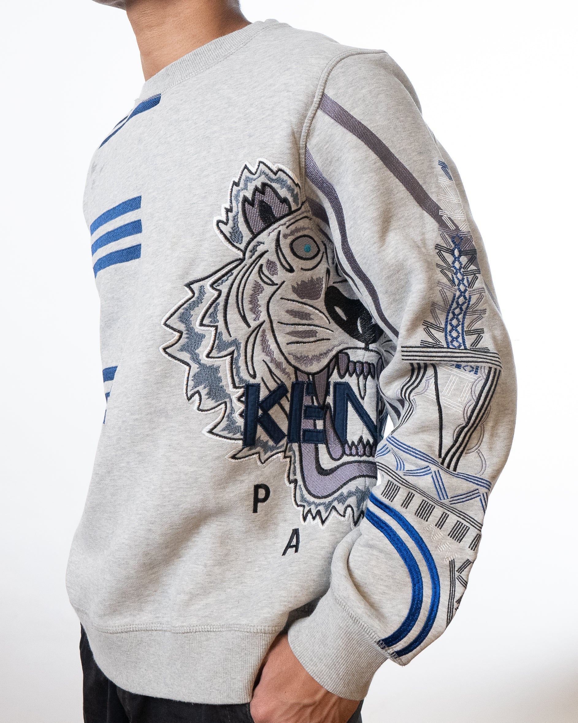Kenzo Paris Crewneck Tiger Logo Sweatshirt