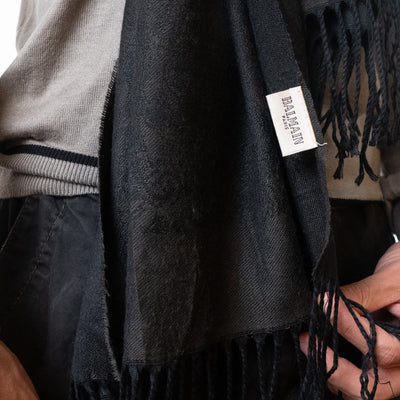 Balmain Grey and Black Scarf