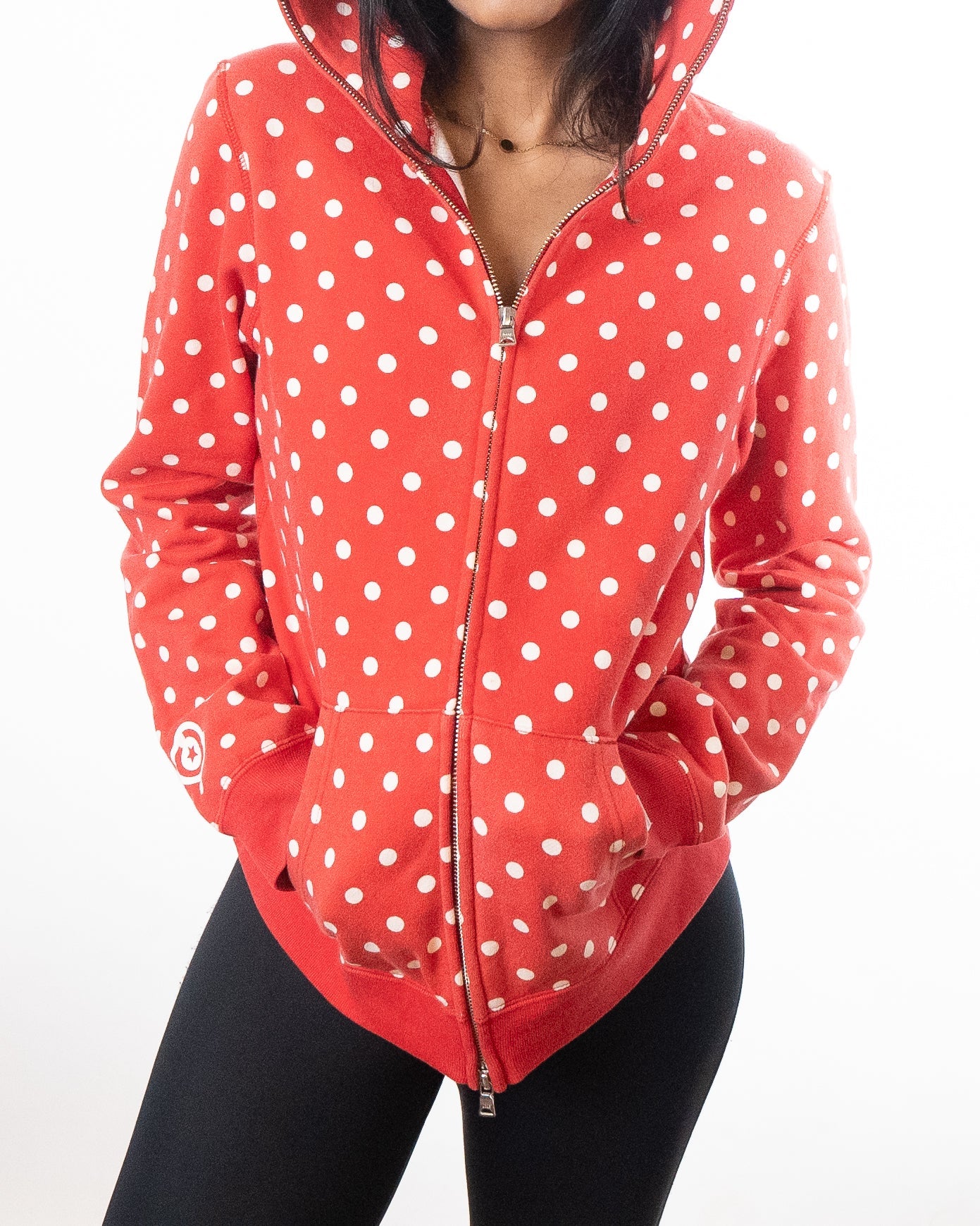 Aape By A Bathing Ape Shark Polka Dot  Hoodie - Red