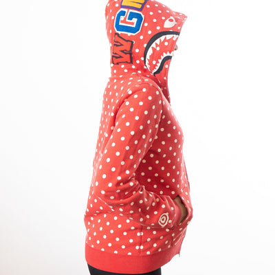 Aape By A Bathing Ape Shark Polka Dot  Hoodie - Red