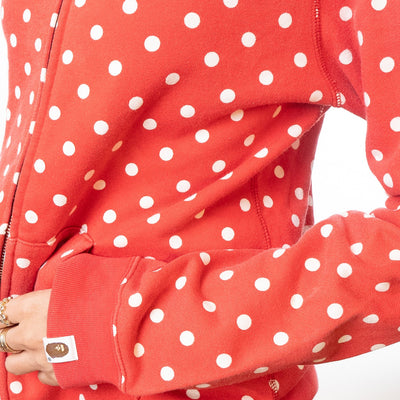 Aape By A Bathing Ape Shark Polka Dot  Hoodie - Red