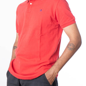 Hackett London Logo Embroidered Polo T-Shirt - Red