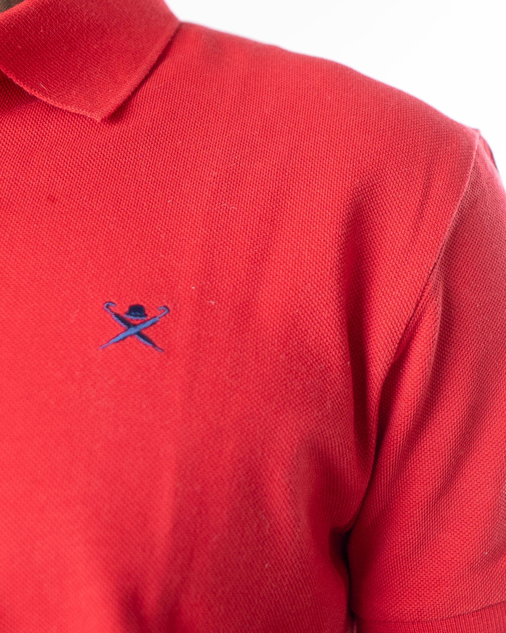 Hackett London Logo Embroidered Polo T-Shirt - Red