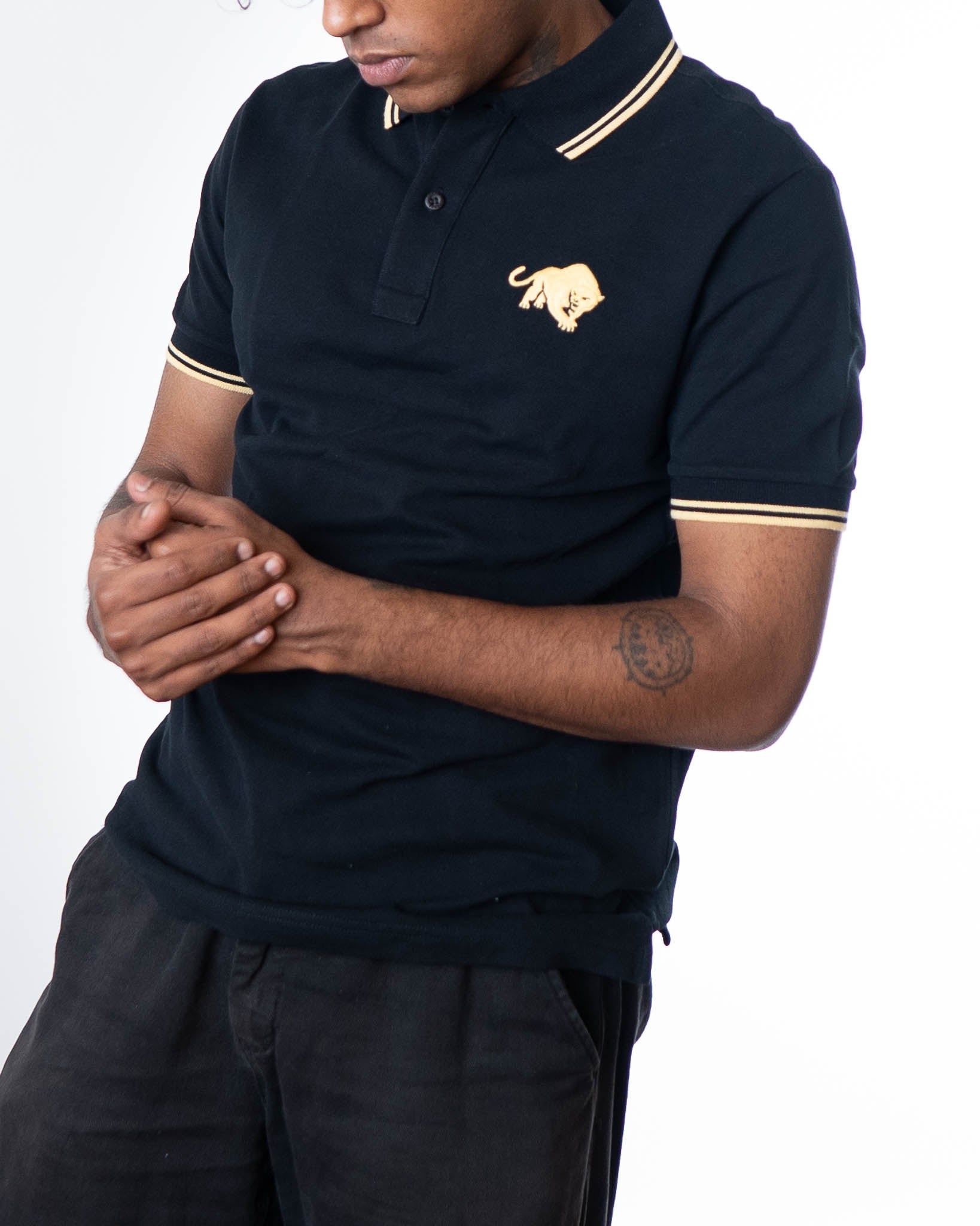 Prada Milano Lion Polo T-Shirt - Black