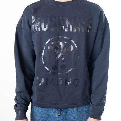 Moschino Double Question Mark Sweatshirt -Navy