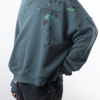 Moschino Paint Splatter Crewneck Sweatshirt