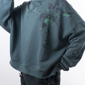 Moschino Paint Splatter Crewneck Sweatshirt