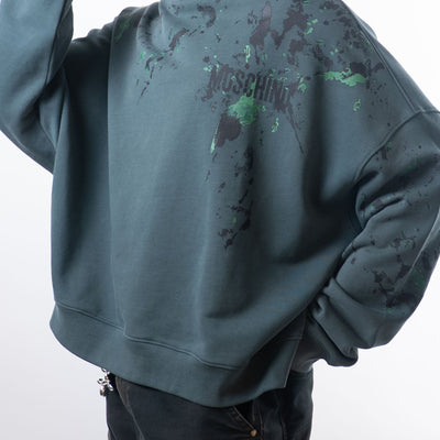 Moschino Paint Splatter Crewneck Sweatshirt
