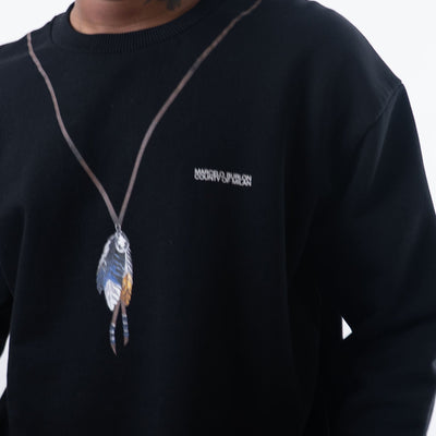 Marcelo Burlon Single Chain Feathers Over Sweatshirt