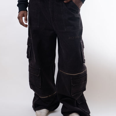 Six5Six Ozone Denim Cargos -Unisex