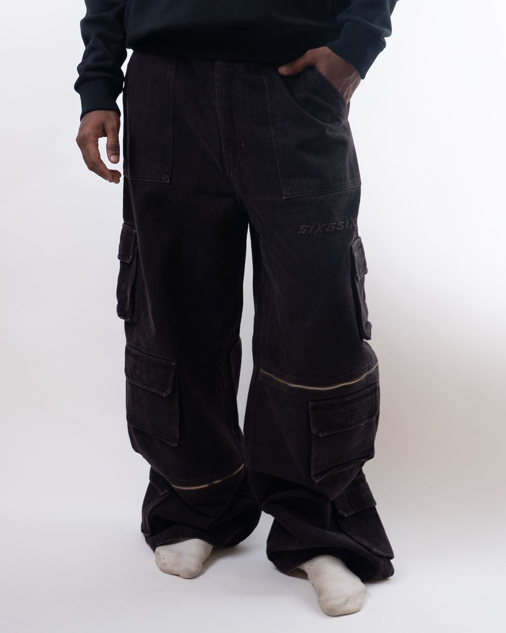 Six5Six Ozone Denim Cargos -Unisex