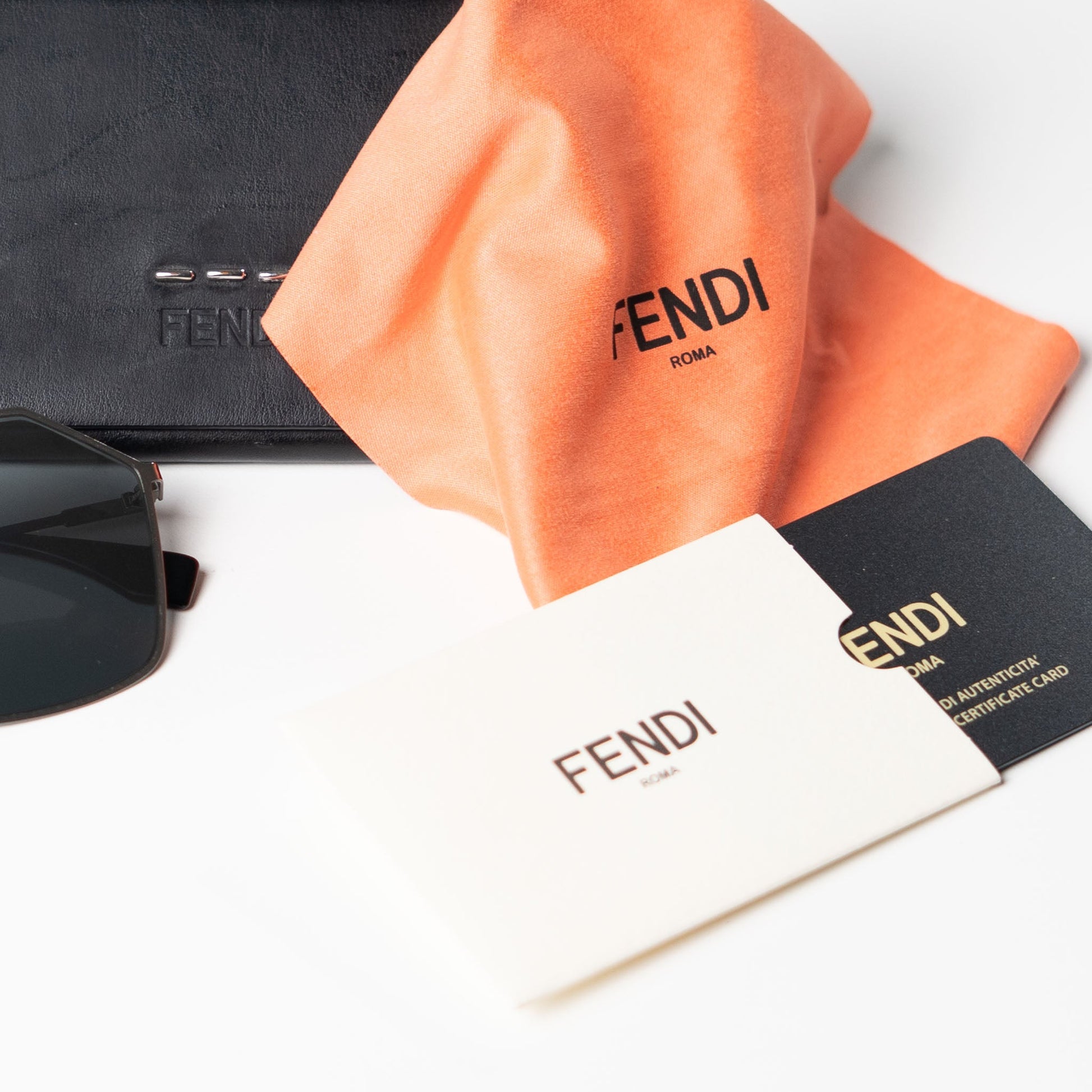 FENDI Black Pentagon Shaped Sunglasses