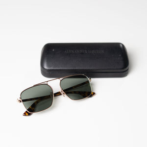 Alexander McQueen Leopard Print Sunglasses