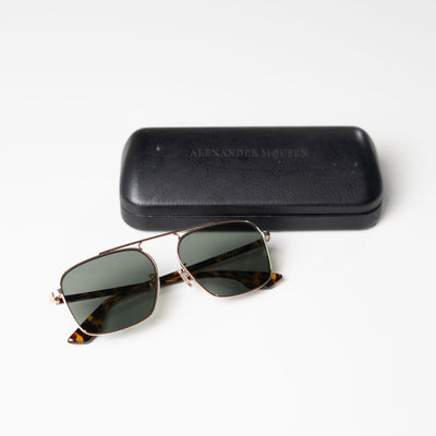 Alexander McQueen Leopard Print Sunglasses