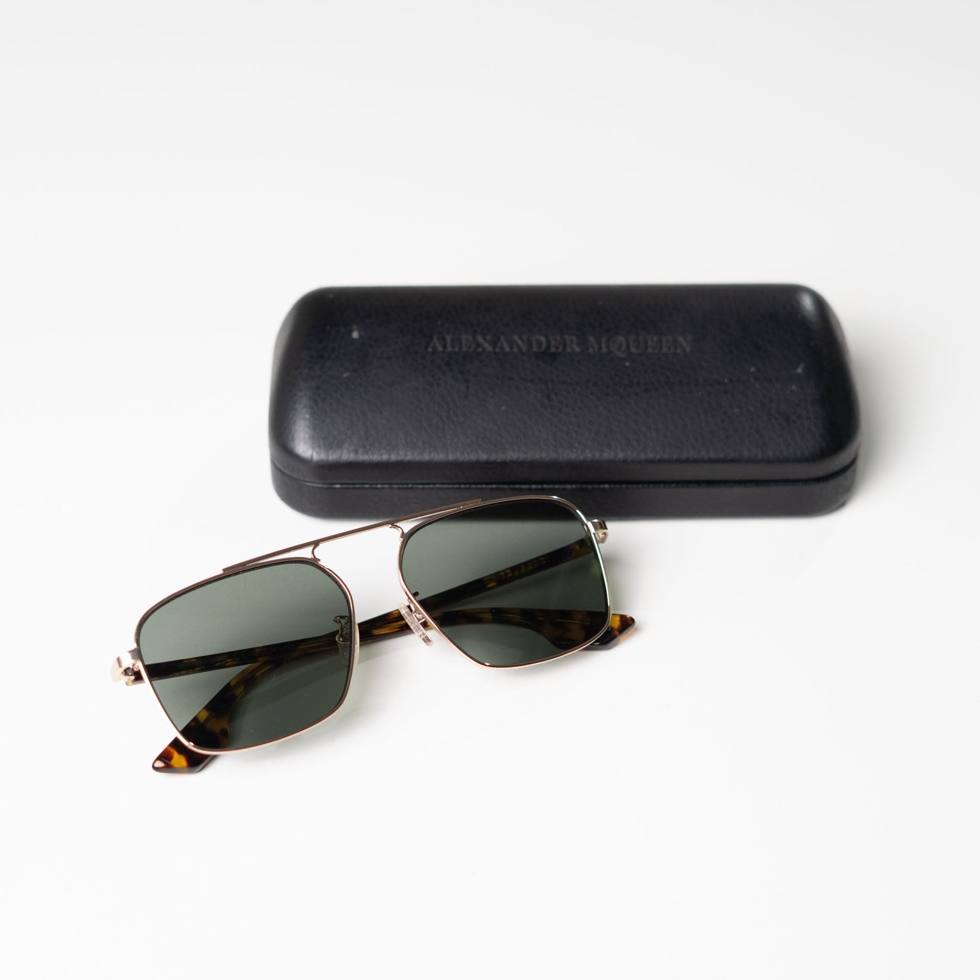 Alexander McQueen Leopard Print Sunglasses