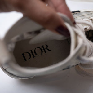 DIOR Black/White Oblique Mesh B23 High Top Sneakers