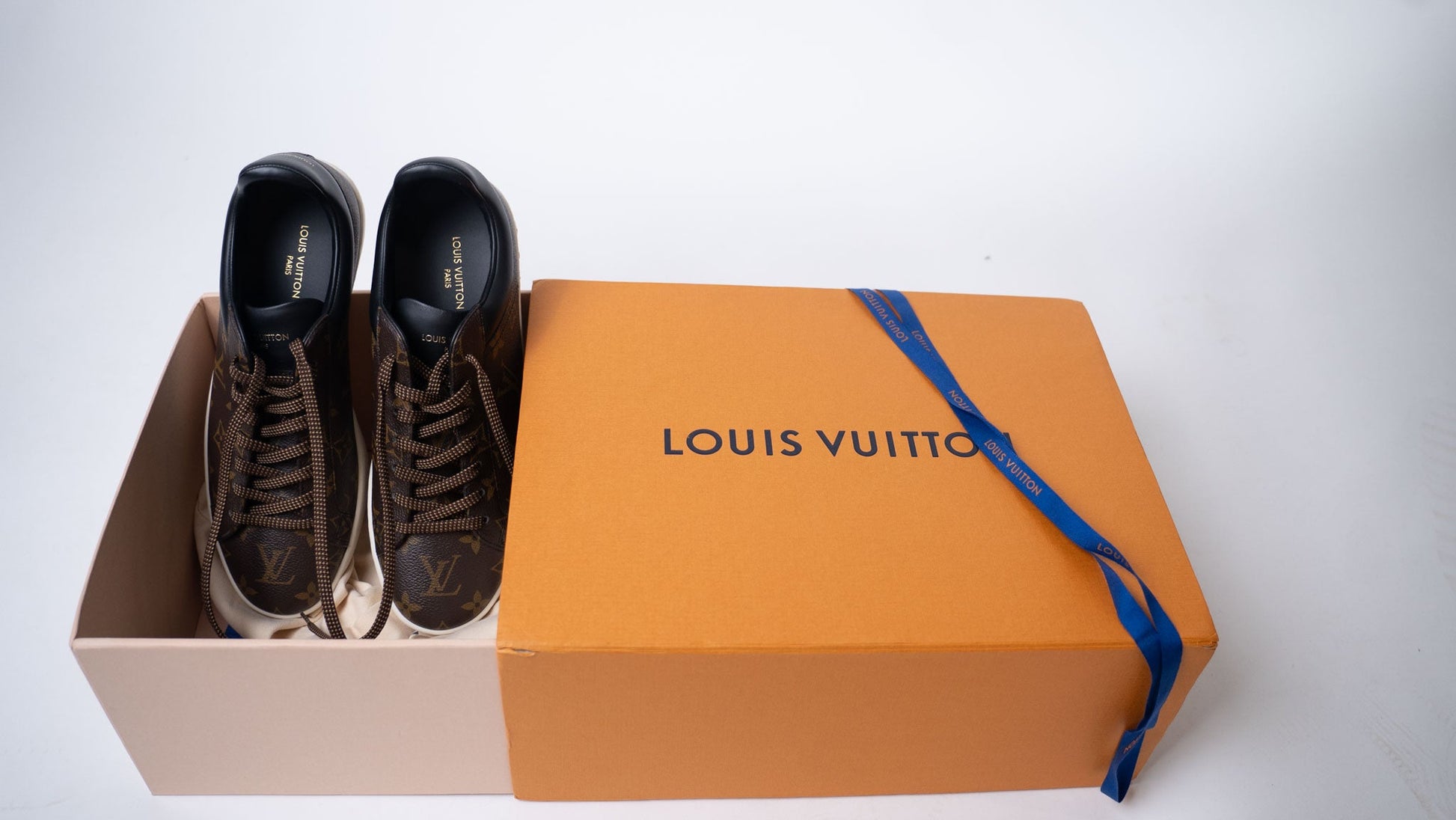 LOUIS VUITTON Luxembourg Sneakers 'Brown Logo Monogram'