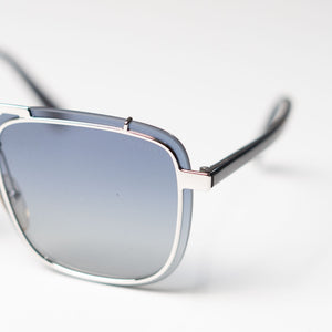 PRADA Silver Rectangular Sunglasses