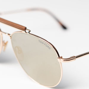 Tom Ford Brown Aviator Sunglasses