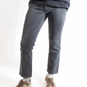 Calvin Klein Jeans Visual Washed Black Cotton Slim Fit Jeans