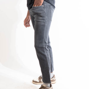 Calvin Klein Jeans Visual Washed Black Cotton Slim Fit Jeans